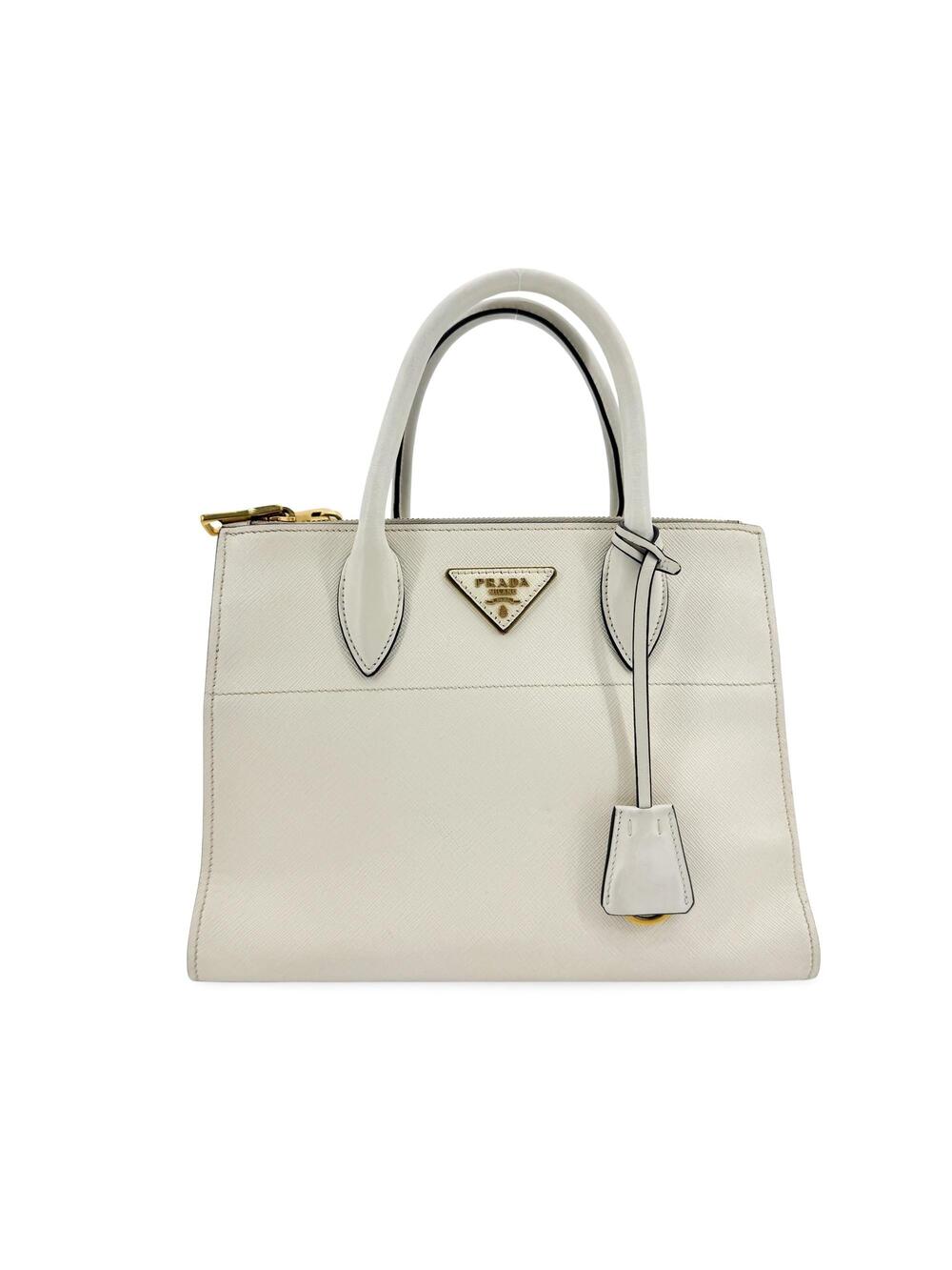 Prada Saffiano Paradigma Tote Bag White #374199P50B